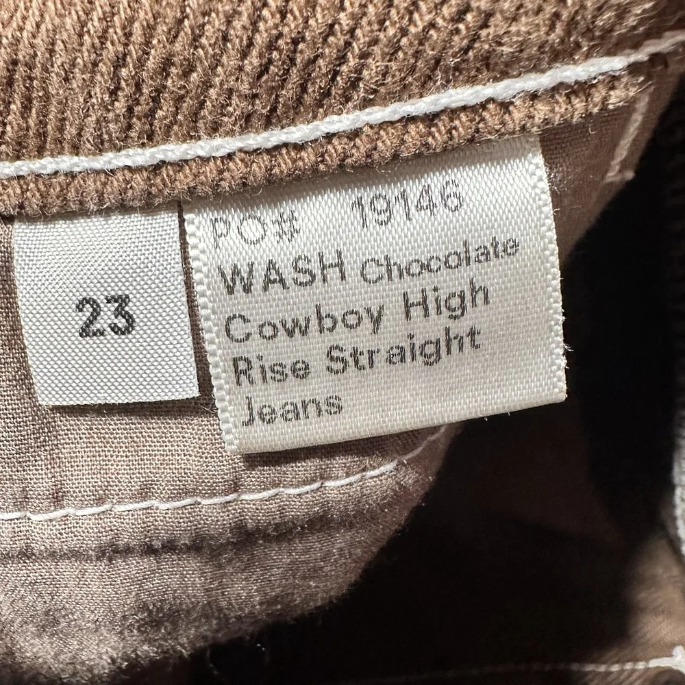Reformation Cowboy High Rise Straight Jeans Chocolate Brown Women Sz 23x27 NWOT